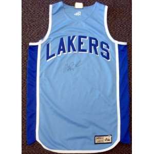   Johnson Autographed/Hand Signed Lakers Blue Jersey PSA/DNA #C57036