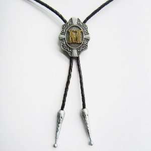 Bolo Tie Alphabet M WT 078M