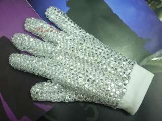 Luxury Handmade Michael Jackson Billie Jean Glitter Glove MJ Cool 