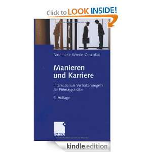 Manieren und Karriere (German Edition) Rosemarie Wrede Grischkat 