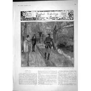   1904 FAVERSHAM DUEL GUNS FOREST TREES PISTOL OLD PRINT