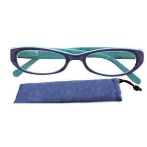  Peepers Reading Glasses, Blue and Teal, +1.75 Health 