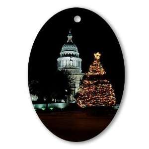   in Austin Texas Holiday Oval Ornament by 