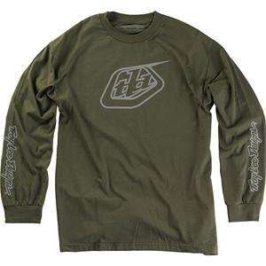  Troy Lee Designs Logo Long Sleeve T Shirt   Medium/Green 