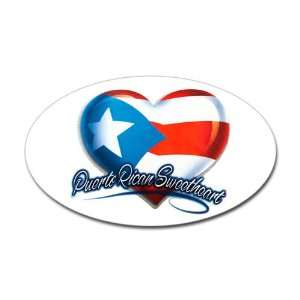   (Oval) Puerto Rican Sweetheart Puerto Rico Flag 