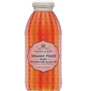 Harry & Sons Organic Peach Bottled Iced Tea 16oz (Pack of 12)  