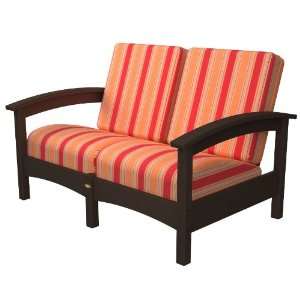  Trex Outdoor Rockport Club Settee in Vintage Lantern with 