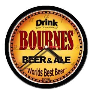  BOURNES beer and ale cerveza wall clock 