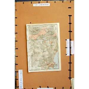  Map 1929 Street Plan Taormina Monte Tauro Venere