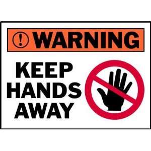 BRADY 86165 Warning Label Keep Hands Away 3.5X5,PK5  