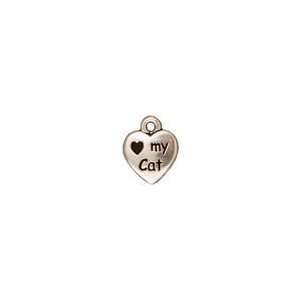  TierraCast Antique Silver (plated) Love My Cat Charm 
