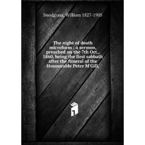   Peter MGill, William 1827 1905 Snodgrass  Books