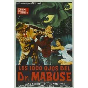 The 1,000 Eyes of Dr. Mabuse Poster Movie Argentine (11 x 17 Inches 