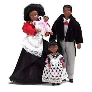  Brown Victorian Doll Family Set Toys & Games