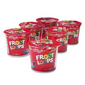 Kelloggs Froot Loops Breakfast Cereal, Single Serve 1.5Oz Cup, 6 Cups 