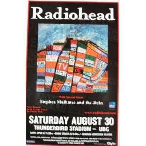  Radiohead Steven Malkmus Vancouver Concert Poster