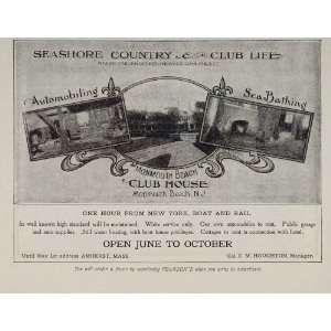 1908 Ad Monmouth Beach Club House New Jersey ORIGINAL   Original Print 