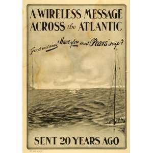  1903 Ad Marconi Wireless Telegraph Message Transatlantic 