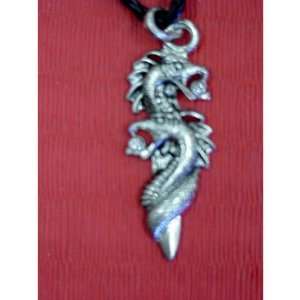  Double Serpents Pendant Around Sword 