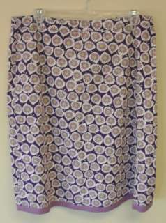 Boden $68 Printed Skirt Royal Purple Daisy 2010 NEW  