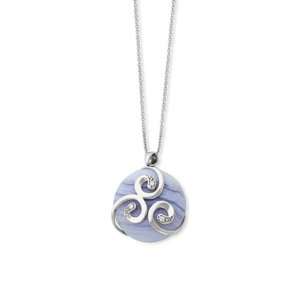  River of Hope Blue Lace Agate Necklace in Silver Jewelry