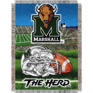  Marshall Thundering Herd NCAA Woven Tapestry Throw (Home Field 