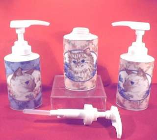Vintage 3 Cat Soap/Lotion Dispensers,Takahashi, Japan  