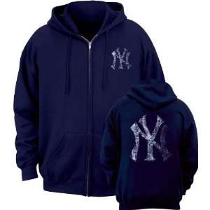   York Yankees Navy Field Idol Zip Hooded Sweatshirt
