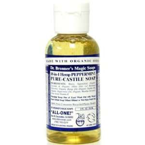  Dr. Bronners Peppermint 2 oz. (Pack of 4) Castile Soap 