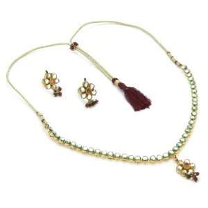  Taara Mughal Collection Mirrored Kundan Necklace and 