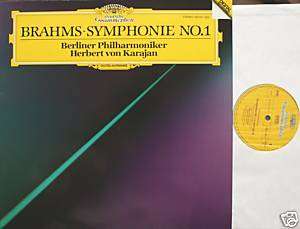 BRAHMS Symphony No 1 KARAJAN BPO DGG 423 141 1 digital 1987  