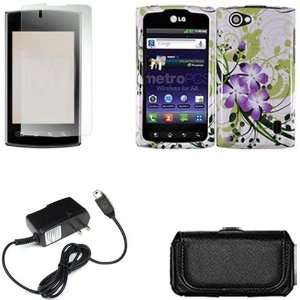  iFase Brand LG Optimus M+ MS695 Combo Green Lily 