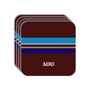  ADU Set of 4 Mini Mousepad Coasters (blue design) 