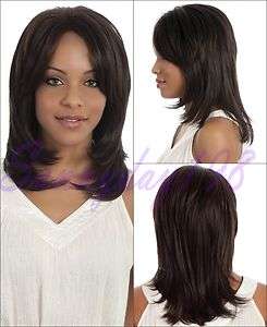   Lace Wigs Silky Straight #4 Chocolate Brown Remy Human Hair Swiss Lace