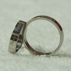 Harry Potter Logo Double Sweetheart Ring Coupled Wedding Rings  