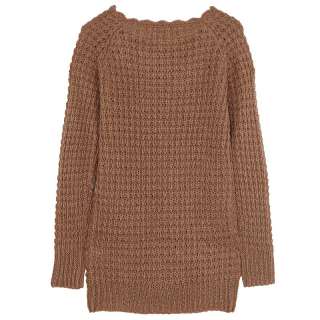 Vancl Nina Chunky Cable Knit Sweater Brown (Women/ladies)XS S M L 
