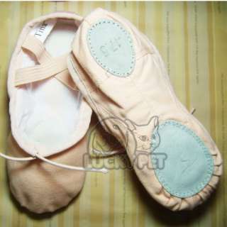 Girls Pink Canvas Ballet Dance Slippers Flats Shoes  