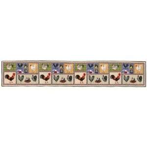  Park B. Smith Roosters and Chickens Tapestry Table Runner 