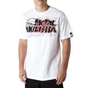 Metal Mulisha Frequency Mens Short Sleeve Fashion T Shirt/Tee   White 