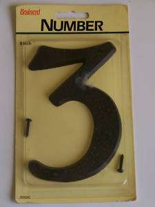 Brainerd 5 House Number, Black Plastic  