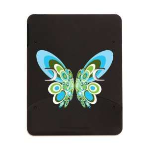  iPad 5 in 1 Case Matte Black Retro Blue Butterfly 