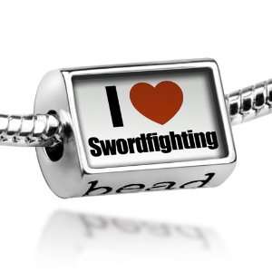  Beads I Love Sword Fighting   Pandora Charm & Bracelet 