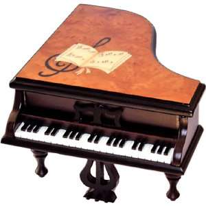 Italian Madrona Grand Piano Music Box