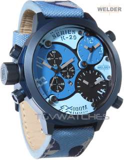   CAMO BLUE Mens 3 Times Chrono 53mm Watch NEW  MATCH  