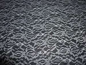 YARD WHITE CRAFTERS LACE FABRIC   45 INCHES WIDE  