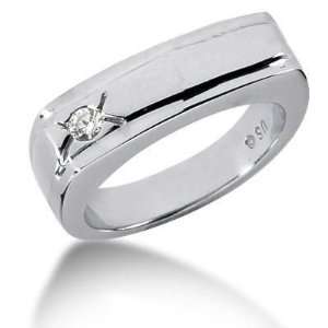   Platinum Diamond Ring 1 Round Stone 0.10 ct 122PLAT MDR1135   Size 7