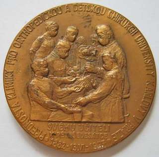 Czechoslovakia medal plaque poet Children Surgery Ortho  