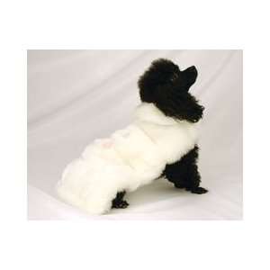  Emma Rose Luxurious Snow Mink Designer Dog Coat (Medium 