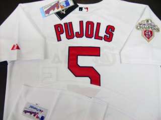 ALBERT PUJOLS St Louis Cardinals #5 2011 W/S Champion Patch Home 