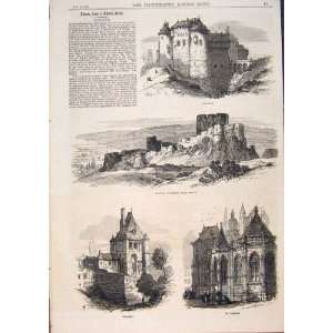  Dipee France Sketches Chateau Castle DArques 1871
